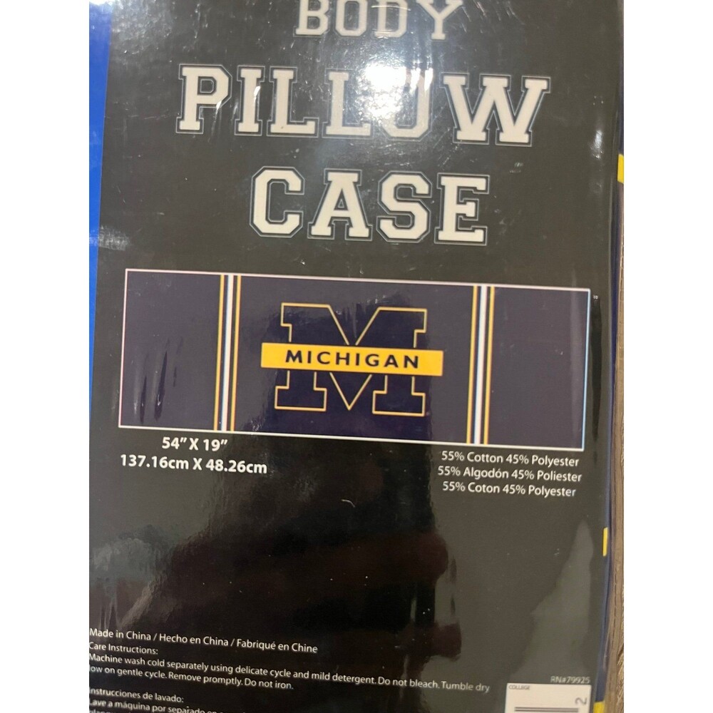 NCAA Body Pillow Case